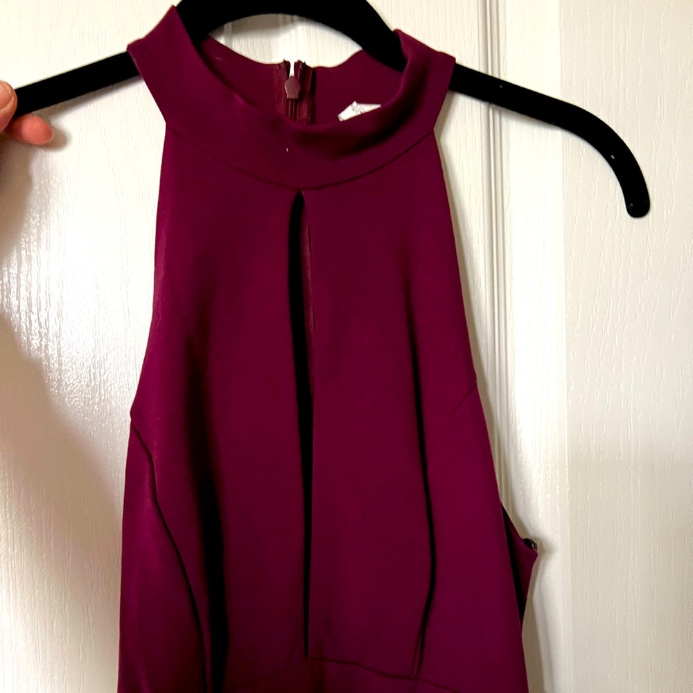 Burgundy Keyhole Dress